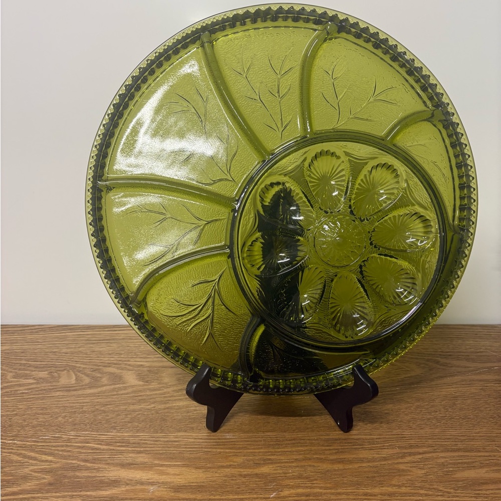 Indiana Glass | Vintage MCM Deviled Eggs Platter